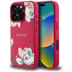 Laptop, Telefoane si Tablete - Telefoane mobile si accesorii - Accesorii Telefoane - Huse telefoane - Husa pentru iPhone 16 Pro Max - Guess Grained Flowers MagSafe (GUHMP16XPGNMPLMF) - Fucsia - Infinity.ro