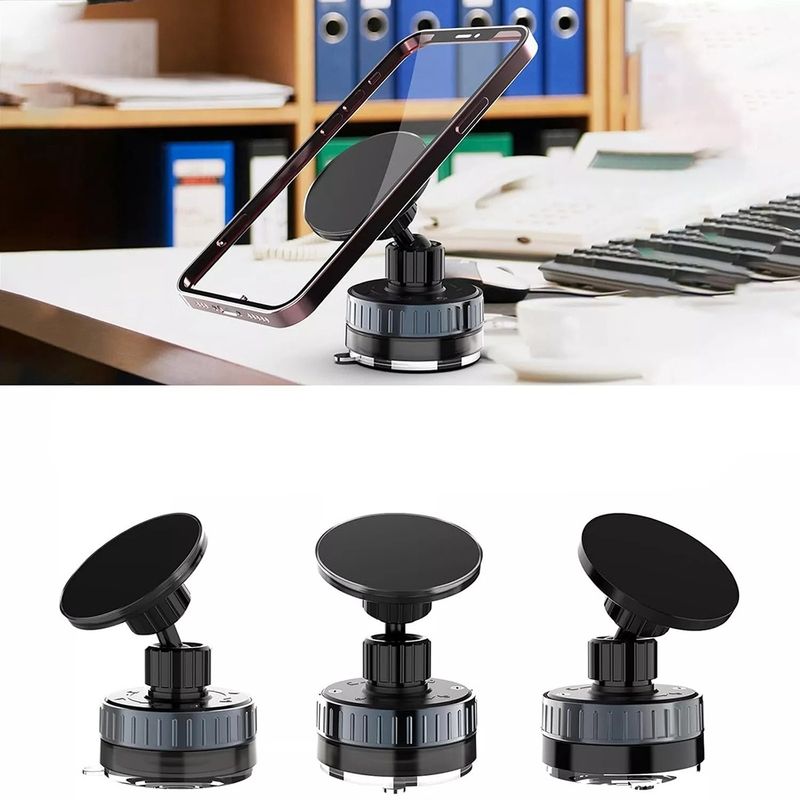 Laptop, Telefoane si Tablete - Telefoane mobile si accesorii - Accesorii Telefoane - Suport si docking telefoane - Suport Bord / Parbriz pentru Telefon, Magneti N52 cu Ventuza - Techsuit (HOLD253) - Negru - Infinity.ro