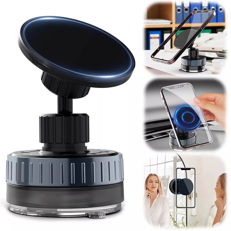 Laptop, Telefoane si Tablete - Telefoane mobile si accesorii - Accesorii Telefoane - Suport si docking telefoane - Suport Bord / Parbriz pentru Telefon, Magneti N52 cu Ventuza - Techsuit (HOLD253) - Negru - Infinity.ro