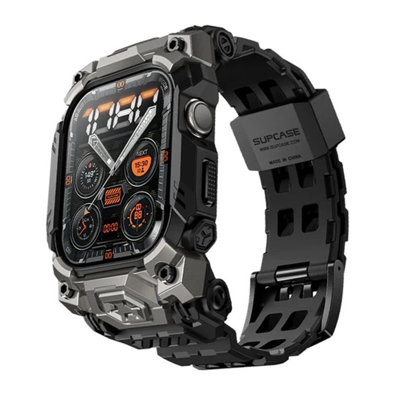 Laptop, Telefoane si Tablete - Wearables si gadgeturi - Wearables - Smartwatch-uri - Husa pentru Apple Watch 10 46mm + Curea - Supcase Unicorn Beetle Ore Pro Version - Negru - Infinity.ro