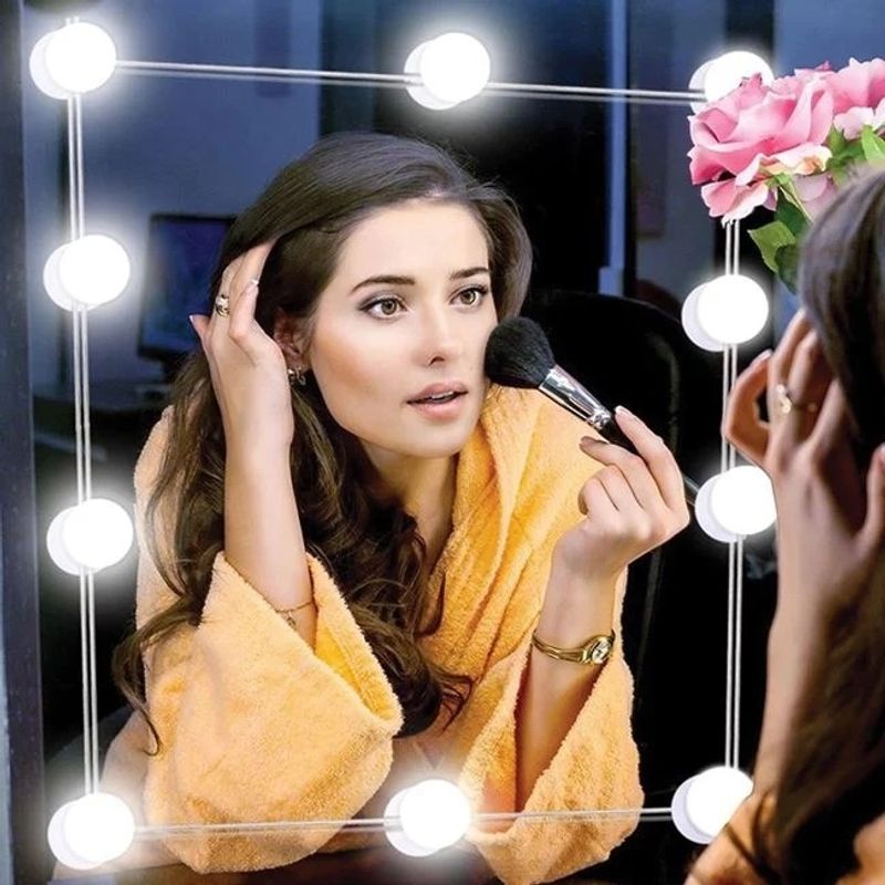 Casa si Gradina - Corpuri si surse de iluminat - Benzi LED - Instalatie 10 becuri LED, cu Dimmer, 3 trepte de lumina, USB, 23×6.5×18 cm, alb - Infinity.ro