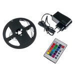 Casa si Gradina - Corpuri si surse de iluminat - Benzi LED - Banda strip light, autocolanta, cu led si telecomanda, 12V, lingime 3m, multicolor - Infinity.ro