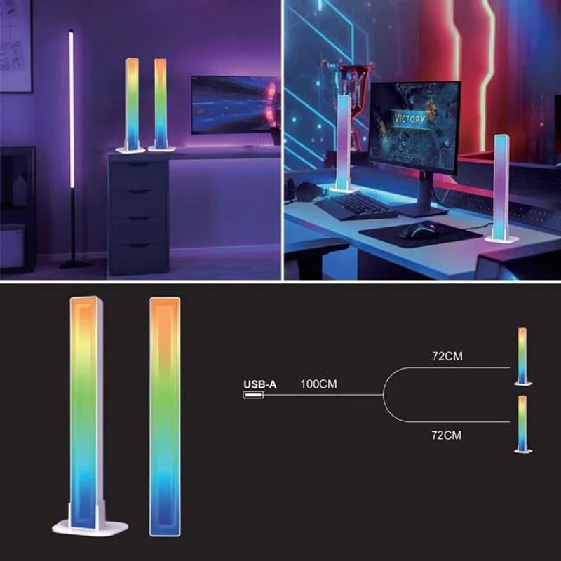 Casa si Gradina - Corpuri si surse de iluminat - Benzi LED - Set 2 buc Bara LED RGB - Infinity.ro