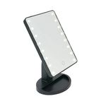 Casa si Gradina - Decoratiuni - Oglinzi - Oglinda Machiaj cu16 Becuri LED, plastic, 17x27cm, negru - Infinity.ro