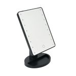 Casa si Gradina - Decoratiuni - Oglinzi - Oglinda Machiaj cu16 Becuri LED, plastic, 17x27cm, negru - Infinity.ro