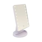 Casa si Gradina - Decoratiuni - Oglinzi - Oglinda Alba, cu Suport cu 16 becuri LED, plastic, alb - Infinity.ro