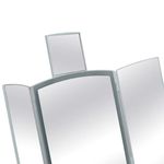 Casa si Gradina - Decoratiuni - Oglinzi - Oglinda Tripla Pliabila pentru Machiaj, 72 de Becuri LED, USB, 20x22x26cm, alb - Infinity.ro