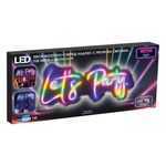Casa si Gradina - Decoratiuni - Decoratiuni perete - Lampa led neon, model let's party, din plastic, dimensiuni 40x17.5cm, multicolor - Infinity.ro