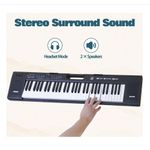 TV, Audio-Video si Foto - Instrumente muzicale - Instrumente de percutie - Orga electronica cu 61 clape, 200 tonuri si 200 ritmuri, pentru copii si adulti, cu incarcator si maner, negru - Infinity.ro