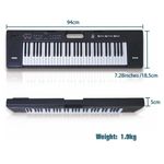 TV, Audio-Video si Foto - Instrumente muzicale - Instrumente de percutie - Orga electronica cu 61 clape, 200 tonuri si 200 ritmuri, pentru copii si adulti, cu incarcator si maner, negru - Infinity.ro