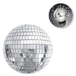TV, Audio-Video si Foto - Instrumente muzicale - Accesorii instrumente muzicale - Disco ball, glob decorativ, diametru 25cm, argintiu - Infinity.ro