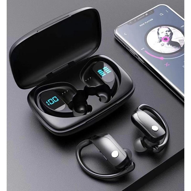 TV, Audio-Video si Foto - Portabile audio - Casti audio - Casti wirelessm Bluetooth 5.1, Afisaj Digital, Noise cancelling, Baterie 650mAh, Autonomie 36h, Negru - Infinity.ro