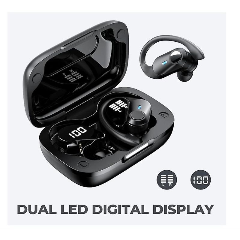 TV, Audio-Video si Foto - Portabile audio - Casti audio - Casti wirelessm Bluetooth 5.1, Afisaj Digital, Noise cancelling, Baterie 650mAh, Autonomie 36h, Negru - Infinity.ro