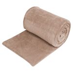 Casa si Gradina - Textile si covoare - Pături și cuverturi - Pături - Patura catifelata la atingere pentru pat dublu, tip cocolino, 230x220 cm, bej - Infinity.ro