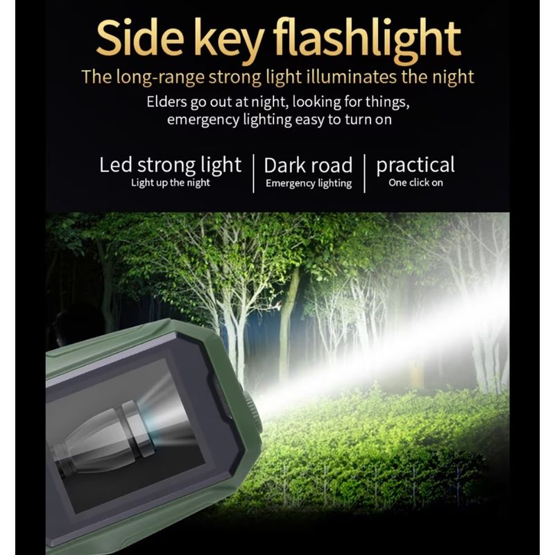 Laptop, Telefoane si Tablete - Telefoane mobile si accesorii - Telefoane Mobile - Telefon Militar cu ecran de 1.8", Dual Sim cu Carcasa Antisoc, Acumulator 5800mah, Lanterna, Radio, Slot Sim, Verde - Infinity.ro