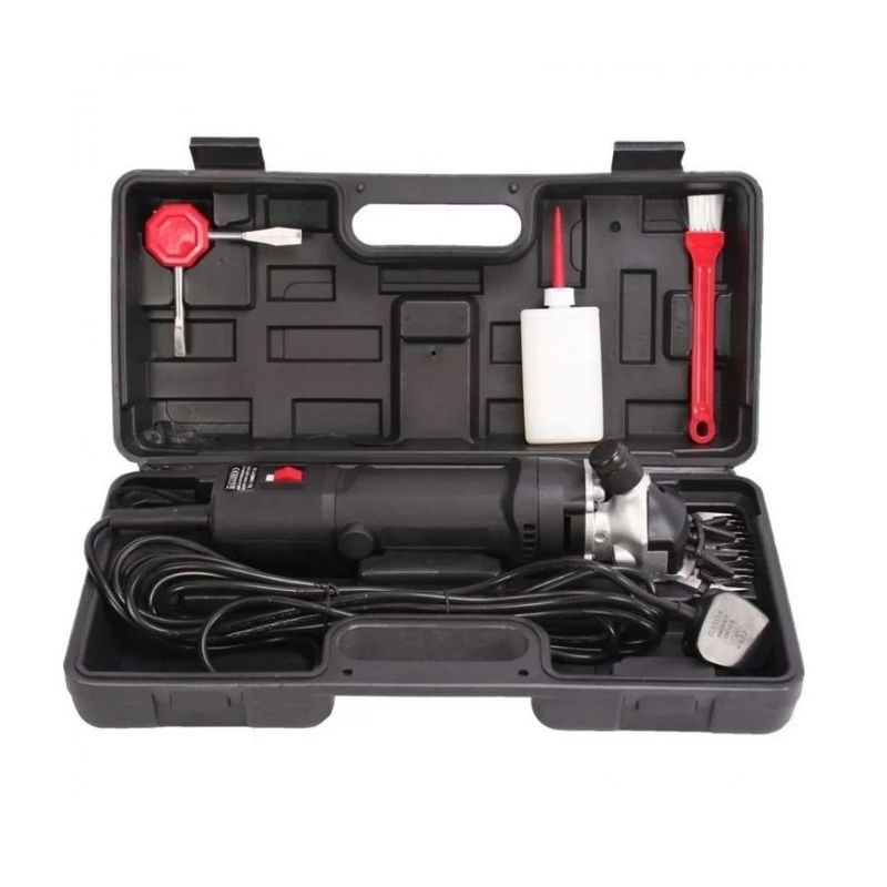 Petshop - Ingrijire si Igiena - Aparate de ingrijire - Aparate tuns animale - Masina de tuns oi Campion CMP 1423, 1000W, 6 Viteze, cu valiza pentru transport, 35x9.5x8 cm, negru - Infinity.ro