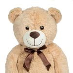 Jucarii, Copii si Bebe - Jucarii si jocuri - Jucarii de plus - Ursulet din plus, cu fundita, dimensiune 100cm, maro - Infinity.ro