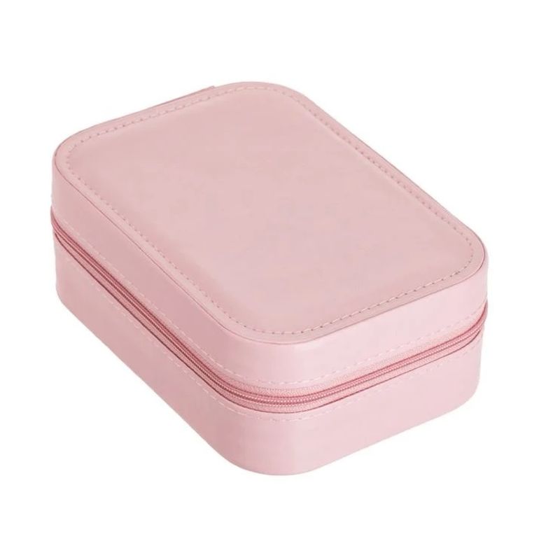 Ingrijire personala si Cosmetice - Machiaj - Oglinzi cosmetice - Portfard cu Oglinda si Lumina LED, pentru Machiaj, 11.5x16.5x6cm, roz - Infinity.ro
