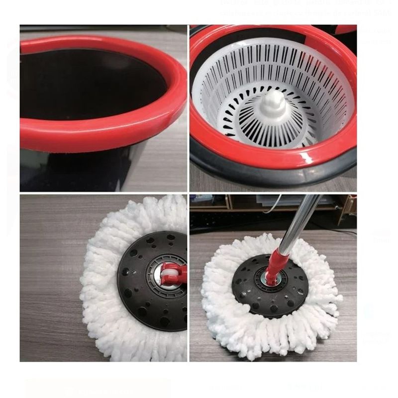 Market - Curatenie si intretinere casa - Produse menaj - Mopuri - Set complet mop rotativ 360° cu galeata si storcator – microfibra super-absorbanta, depozitare usoara - Infinity.ro