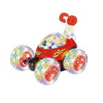 Jucarii, Copii si Bebe - Jucarii si jocuri - Vehicule si jucarii cu telecomanda - Masinute - Masina de jucarie cu telecomanda de cascadorii, reincarcabila, 360 grade, sunete si lumini, rosu cu negru - Infinity.ro