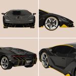 Jucarii, Copii si Bebe - Jucarii si jocuri - Vehicule si jucarii cu telecomanda - Masinute - Masina Lamborghini Centenario, cu telecomanda si Joystick, functii complete, 53x23.5x20cm, negru - Infinity.ro