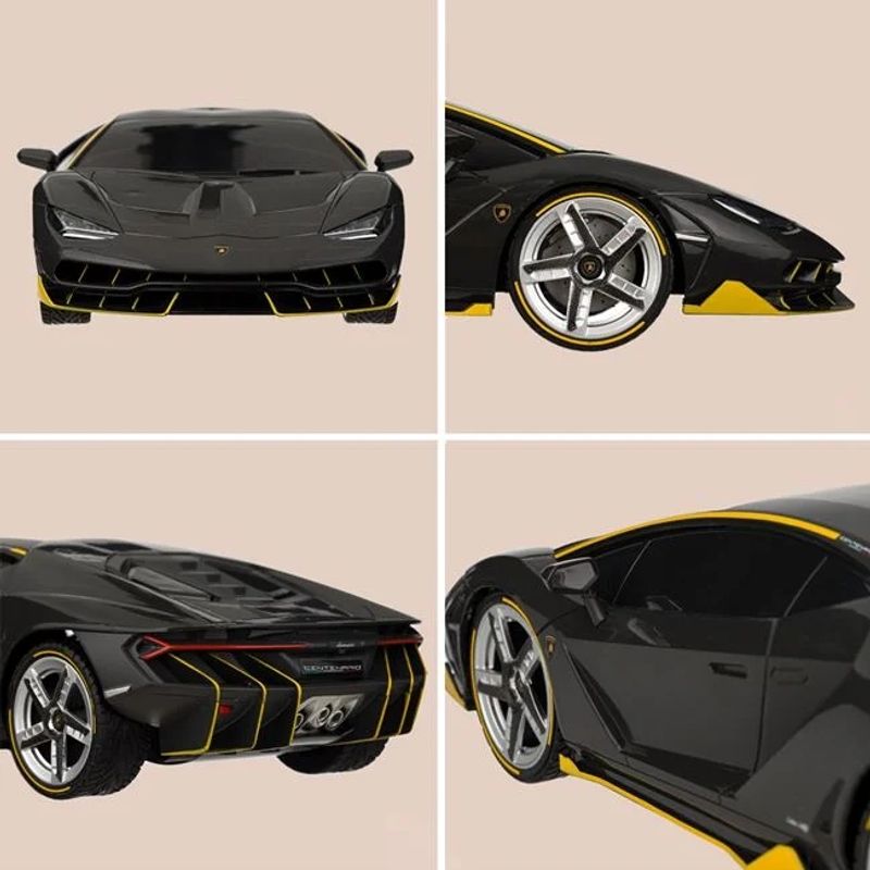 Jucarii, Copii si Bebe - Jucarii si jocuri - Vehicule si jucarii cu telecomanda - Masinute - Masina Lamborghini Centenario, cu telecomanda si Joystick, functii complete, 53x23.5x20cm, negru - Infinity.ro
