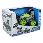 Jucarii, Copii si Bebe - Jucarii si jocuri - Vehicule si jucarii cu telecomanda - Masinute - Masina cu telecomanda, functie rostogolire la 360 grade, cu lumina verde, 27x17x18cm, verde-negru - Infinity.ro