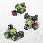 Jucarii, Copii si Bebe - Jucarii si jocuri - Vehicule si jucarii cu telecomanda - Masinute - Masina cu telecomanda, functie rostogolire la 360 grade, cu lumina verde, 27x17x18cm, verde-negru - Infinity.ro