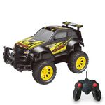 Jucarii, Copii si Bebe - Jucarii si jocuri - Vehicule si jucarii cu telecomanda - Masinute - Masina Off Road, cu telecomanda, bara de protectie si de aer, functii complete, 31x17x18cm, negru-galben - Infinity.ro
