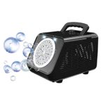 Jucarii, Copii si Bebe - Jucarii si jocuri - Jucarii & jocuri educative - Jucarii interactive - Masina electrica de facut baloane din sapun, lumini LED, 2 viteze, 200ml, 12000 de baloane/min, 12x13x19cm, negru/alb - Infinity.ro