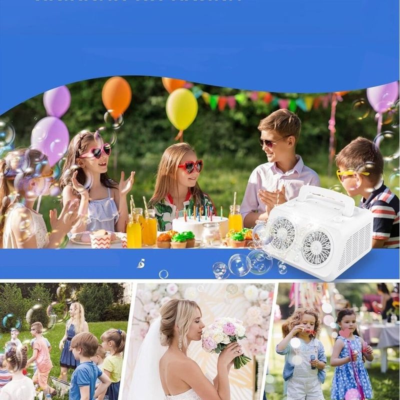 Jucarii, Copii si Bebe - Jucarii si jocuri - Jucarii & jocuri educative - Jucarii interactive - Aparat electric de facut baloane de sapun, lumini LED, 200ml, 2 viteze, 20000+ baloane/min, plastic, 21x18x17.5 cm - Infinity.ro