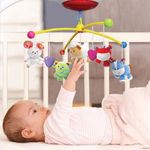 Jucarii, Copii si Bebe - Jucarii si jocuri - Jucarii bebelusi - Carusel patut - Carusel muzical pentru patutul bebelusilor, 12 cantece si 4 povestioare in romana, baterii 3xAAA , Cu animalute - Infinity.ro