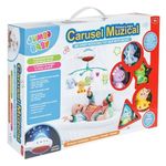 Jucarii, Copii si Bebe - Jucarii si jocuri - Jucarii bebelusi - Carusel patut - Carusel muzical pentru patutul bebelusilor, 12 cantece si 4 povestioare in romana, baterii 3xAAA , Cu animalute - Infinity.ro