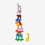 Jucarii, Copii si Bebe - Jucarii si jocuri - Jocuri si puzzle - Puzzle - Puzzle 3D cu 13 figurine animale, de stivuire, pentru copii 3 ani+, din lemn, 19.6x19.6x1.5 cm, multicolor - Infinity.ro