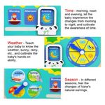 Jucarii, Copii si Bebe - Jucarii si jocuri - Jucarii & jocuri educative - Jucarii interactive - Calendar si ceas pentru copii 3 ani+, model broasca, din lemn si plastic, 30x30x0.8 cm, multicolor - Infinity.ro