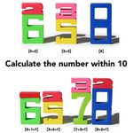 Jucarii, Copii si Bebe - Jucarii si jocuri - Jucarii & jocuri educative - Jocuri si jucarii educative - Tabla educativa cu cifre de la 1 la 10, tabla fata-verso, pentru copii 3 ani+, din lemn, 34x24 cm, multicolor - Infinity.ro