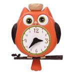 Jucarii, Copii si Bebe - Jucarii si jocuri - Jucarii bebelusi - Jucarii de baie - Jucarie de Baie Bufnita cu Ceas, pentru copii 2 ani+, cu ventuze, plastic, 18.5x25x7 cm, portocaliu/albastru, Portocaliu - Infinity.ro