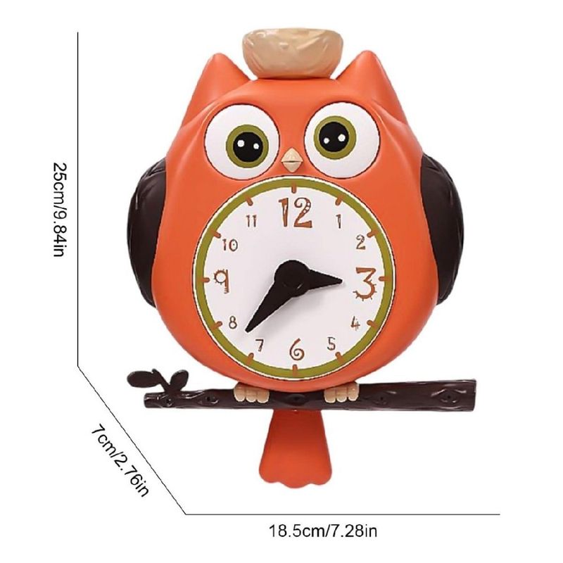 Jucarii, Copii si Bebe - Jucarii si jocuri - Jucarii bebelusi - Jucarii de baie - Jucarie de Baie Bufnita cu Ceas, pentru copii 2 ani+, cu ventuze, plastic, 18.5x25x7 cm, portocaliu/albastru, Portocaliu - Infinity.ro