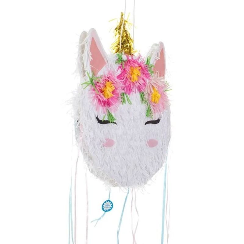 Casa si Gradina - Decoratiuni - Decoratiuni petrecere - Accesorii pentru petrecere - Pinata de Petrecere, Cap de Unicorn, 35.5x8.5x50cm - Infinity.ro