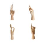 Casa si Gradina - Decoratiuni - DIY - Manechine plastic - Manechin Mana din Lemn cu Articulatii, lemn, 25 cm, nude - Infinity.ro