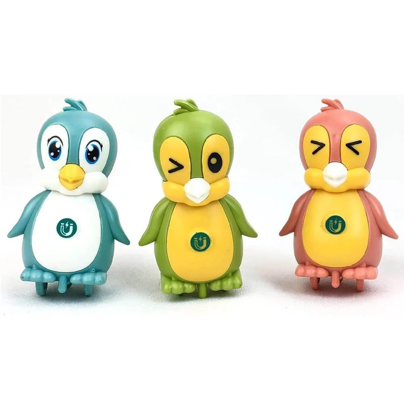 Jucarii, Copii si Bebe - Jucarii si jocuri - Jucarii & jocuri educative - Jucarii interactive - Set cu 4 Pinguini Magnetici care merg si canta, pentru copii de 3 ani+, Multicolor - Infinity.ro