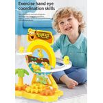 Jucarii, Copii si Bebe - Jucarii si jocuri - Jucarii & jocuri educative - Jucarii interactive - Set de constructie, circuit cu rate, copii 3 ani+, plastic, 20x18.5x10 cm, galben - Infinity.ro