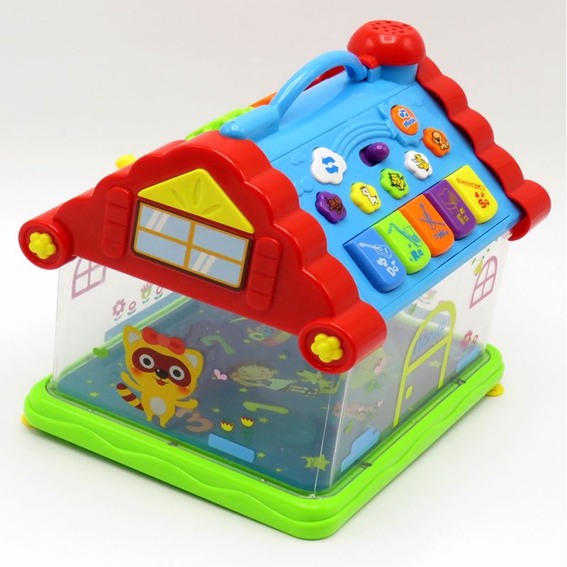 Jucarii, Copii si Bebe - Jucarii si jocuri - Jucarii & jocuri educative - Jucarii interactive - Jucarie interactiva casuta cu proiectii, lumini si melodii, copii 1.5 ani+, 23x20x15cm, Multicolor - Infinity.ro