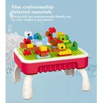 Jucarii, Copii si Bebe - Jucarii si jocuri - Jucarii & jocuri educative - Jucarii interactive - Masuta de joaca multifunctionala 2 in 1, cu 50 piese, pentru copii, 35x26x20 cm, Rosu - Infinity.ro