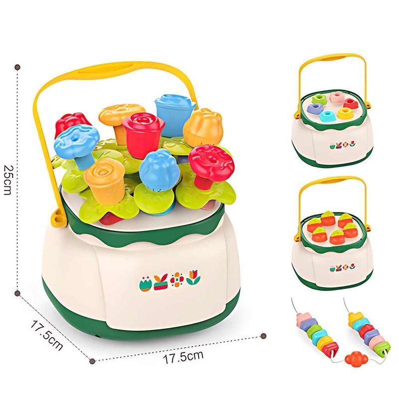 Jucarii, Copii si Bebe - Jucarii si jocuri - Jucarii & jocuri educative - Jucarii interactive - Jucarie edicativa pentru copii de 1.5 ani+, in forma de cos cu flori, din plastic, multicolor - Infinity.ro