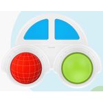 Jucarii, Copii si Bebe - Jucarii si jocuri - Jucarii bebelusi - Jucarii interactive bebelusi - Jucarie senzoriala pentru bebelusi, in forma de masinuta, din silicon si plastic, alb-multicolor - Infinity.ro