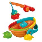 Jucarii, Copii si Bebe - Jucarii si jocuri - Jucarii bebelusi - Jucarii interactive bebelusi - Set de pescuit pentru copii 1 an+,sunete, Include undita si 4 pestisori,abilitatile cognitive si motorii, 19x11.5x24.5cm - Infinity.ro