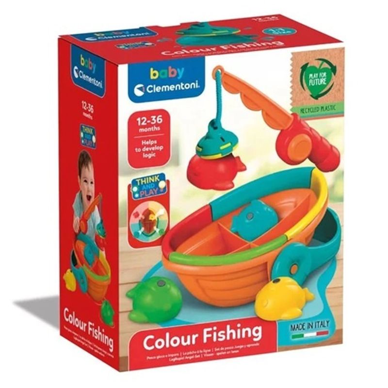 Jucarii, Copii si Bebe - Jucarii si jocuri - Jucarii bebelusi - Jucarii interactive bebelusi - Set de pescuit pentru copii 1 an+,sunete, Include undita si 4 pestisori,abilitatile cognitive si motorii, 19x11.5x24.5cm - Infinity.ro