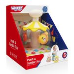 Jucarii, Copii si Bebe - Jucarii si jocuri - Jucarii bebelusi - Jucarii interactive bebelusi - Jucarie Interactiva pentru Bebelusi, Carusel Rotativ cu Animale, 6 luni+, Plastic, Galben - Infinity.ro