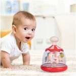 Jucarii, Copii si Bebe - Jucarii si jocuri - Jucarii bebelusi - Jucarii interactive bebelusi - Jucarie bebelusi Caruselul Calutilor, 15 x 15 x 20 cm, Rosu - Infinity.ro